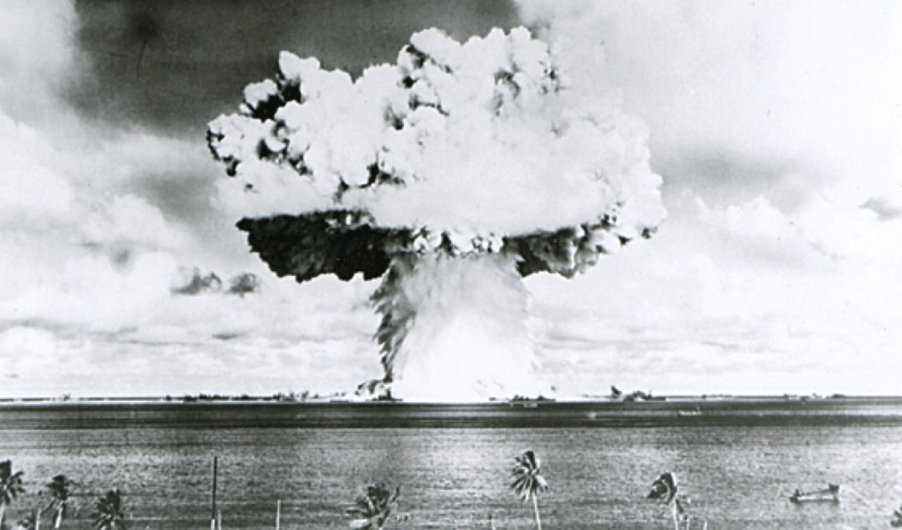 Baker, the second of the two atomic bomb tests during Operation Crossroads nuclear test, Bikini Atoll 